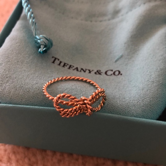 Tiffany Co Jewelry Tiffany Rose Gold Bow Twist Ring Poshmark